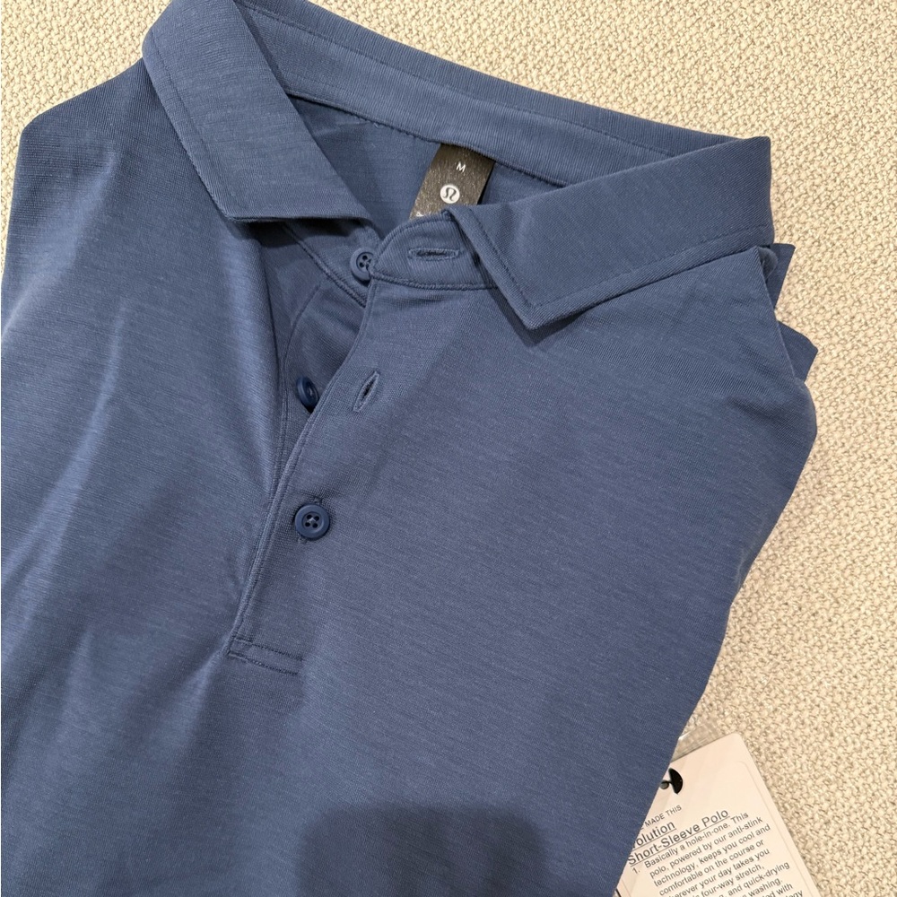 lululemon short sleeve evolution polo shirt - blue